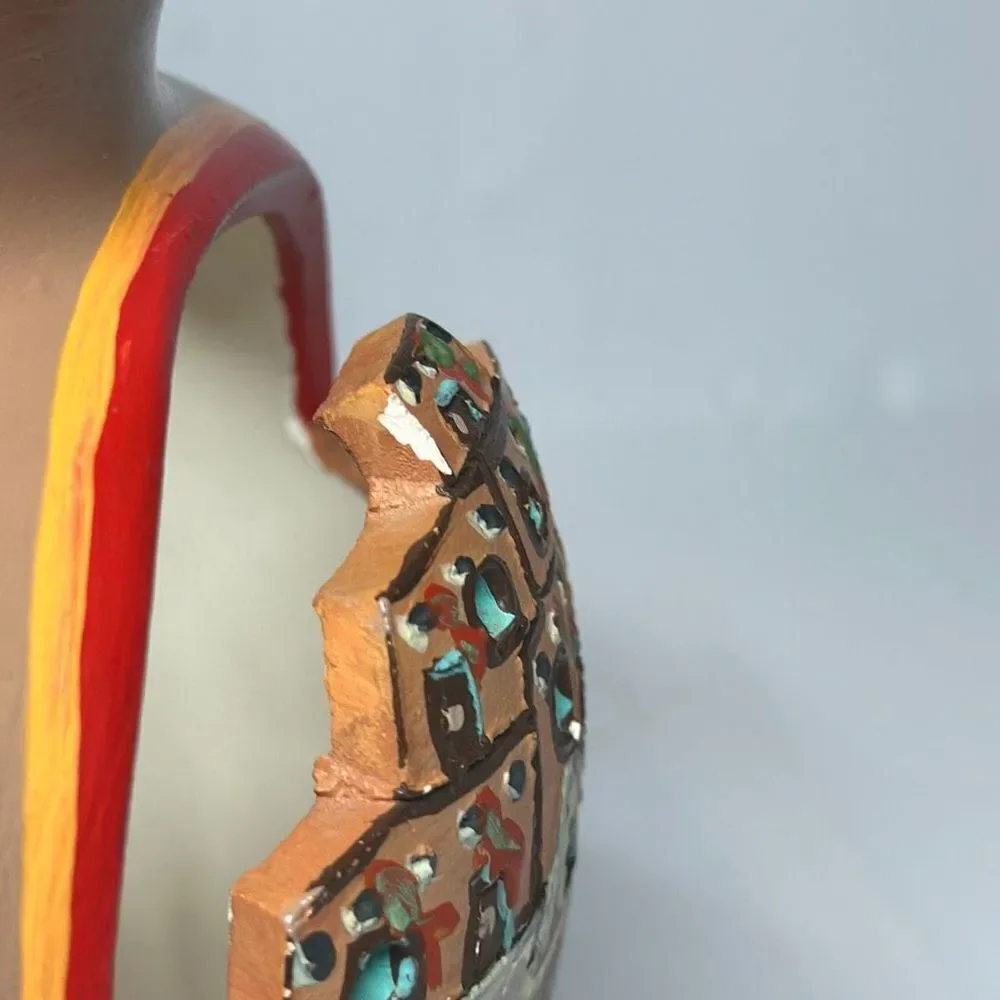 Handmade Hand Painted Vase From New Mexico‎ 1980